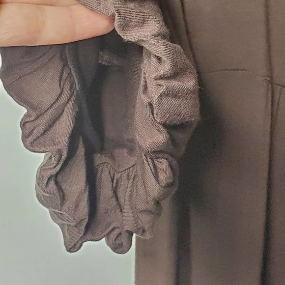 Cha Cha Vente Flounce Sleeve Blouse Brown Size Small - Picture 5 of 9